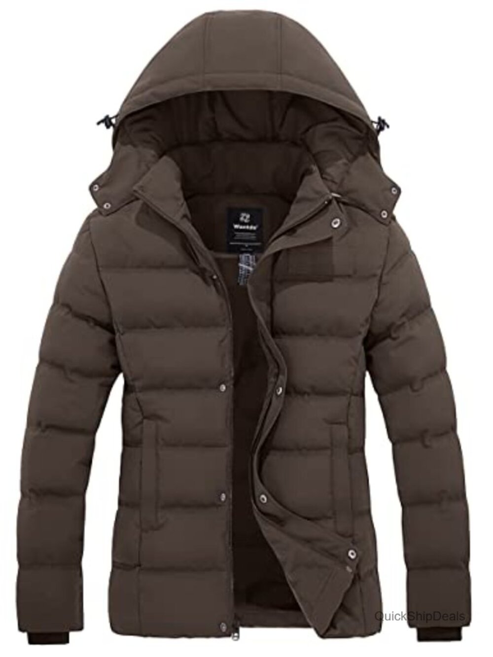 Women's Hooded Quilted Puffer Jacket Waterproof Windproof Winter Coat
